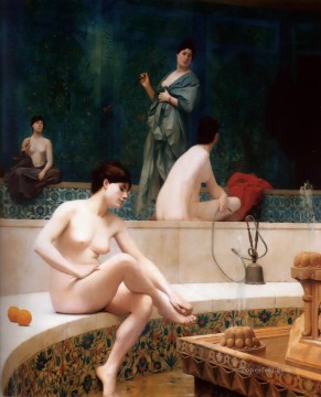 greek Painting - The Harem Bath Greek Arabian Orientalism Jean Leon Gerome